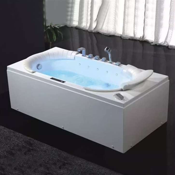 Lima One Person Whirlpool Spa Massage Rectangular Bathtub