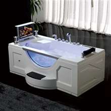 Atlanta Freestanding Acrylic Massage Bathtub with LCD TV
