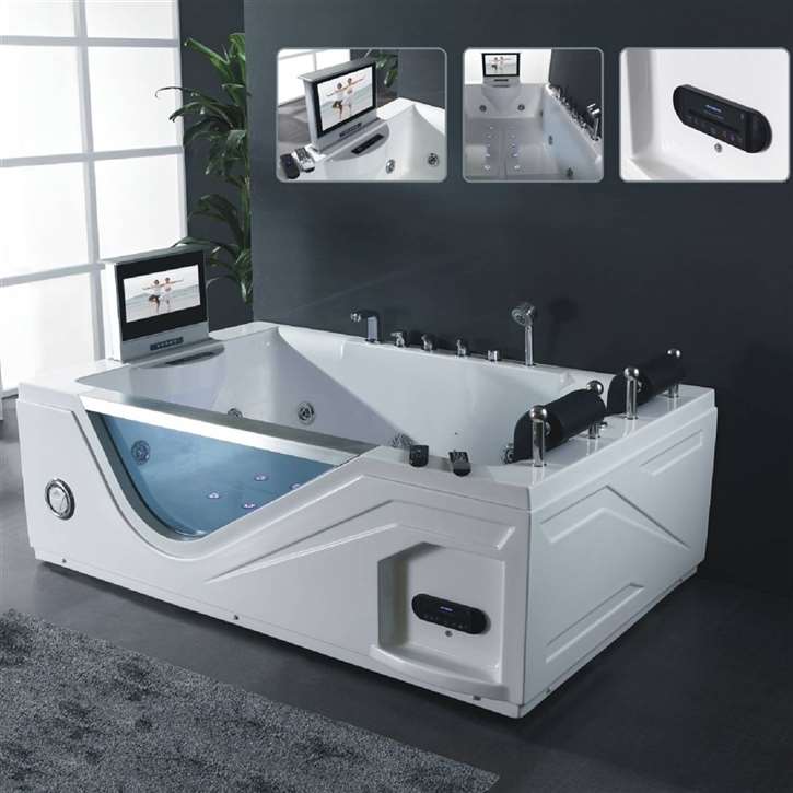 Milan High Quality Whirlpool Massage White Bathtub