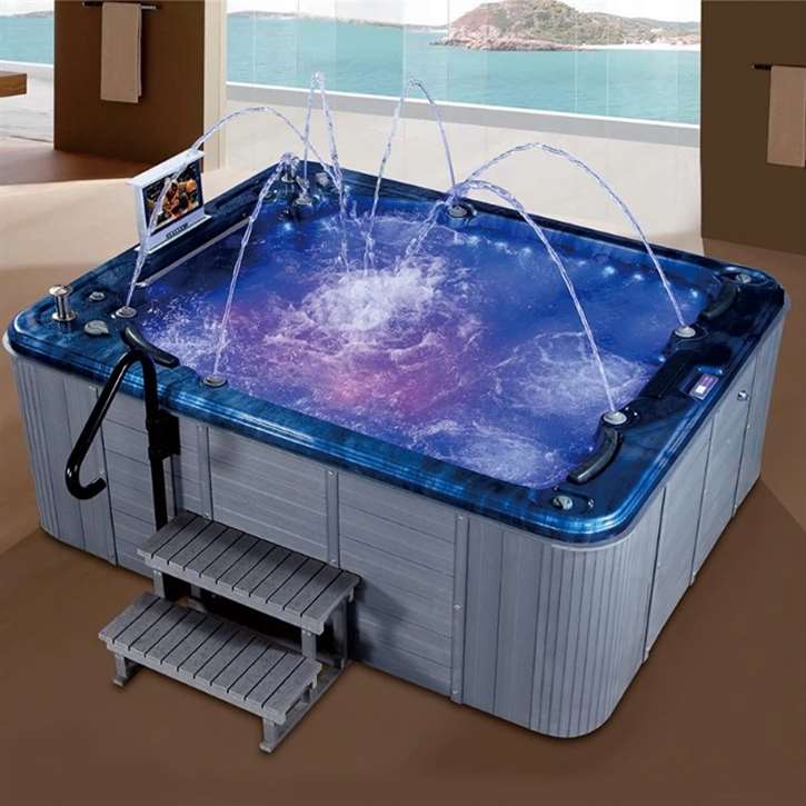 Fontana Four Person Whirlpool Combo Hot Spa Massage Bathtub