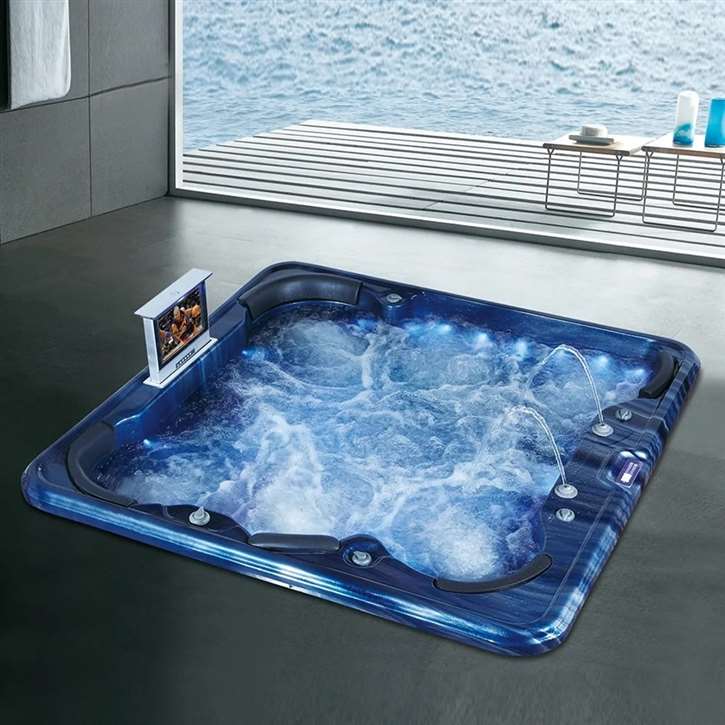 Napoli Five Person Drop-In Whirlpool Massage Bathtub