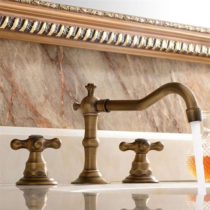 San Marco Antique Bronze Deck Mounted Bathroom Faucet