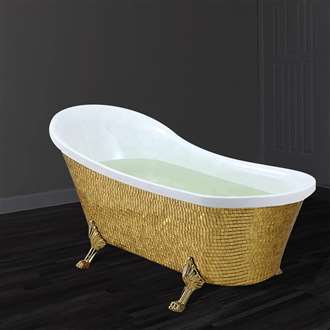Lima One Person Freestanding Gold Acrylic Bathtub