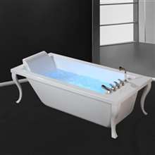 Fontana One Person Solid Surface Indoor Soaking Bathtub