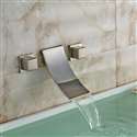 Brushed Retro Bathroom Waterfall Bathtub Faucet