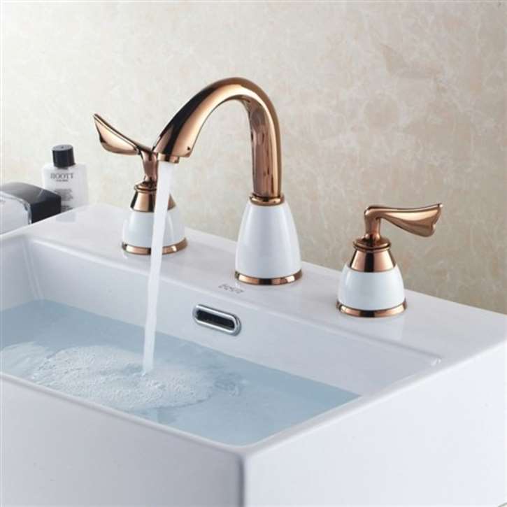 Leonardo Gold Dual Handle Sink Faucet