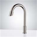 Rio Goose Neck Hands Free Commercial Automatic Brushed Nickel Faucet