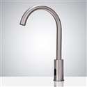 Rio Goose Neck Hands Free Commercial Automatic Brushed Nickel Faucet