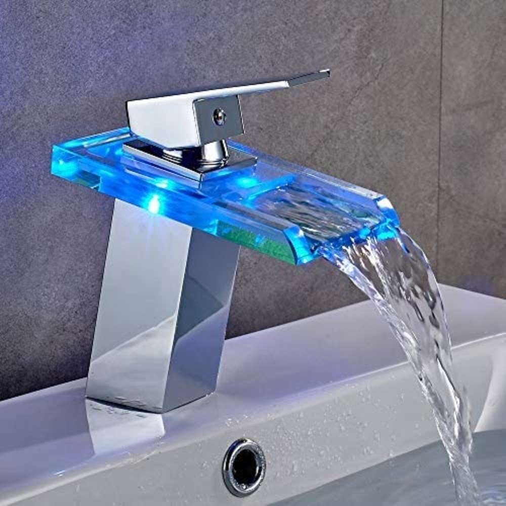 Browse Fontana LED Glass Multiple Color Changed Bathroom Sink Faucet at  FontanaShowers.com