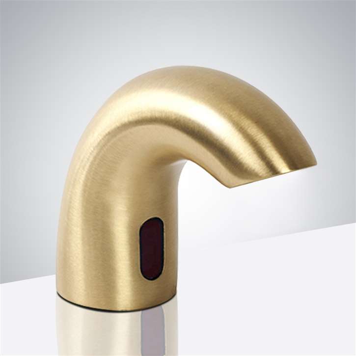 Fontana Verona Brushed Gold Deck Mount Commercial Sensor Faucet
