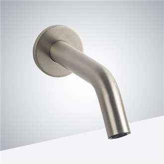 Brio Wall Mount Commercial Sensor Faucet Brushed Nickel Finish