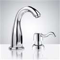 Fontana Commercial Chrome Automatic Sensor Faucet with Manual Soap Dispenser