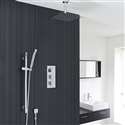 Fontana Liverpool Ceiling Mount Thermostatic Rainfall Shower Set System