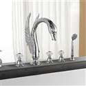 Fontana Swan Neck Chrome Bathtub Faucet System