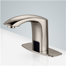 Fontana Contemporary Brushed Nickle Commercial Bathroom Sensor Faucet
