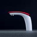 Leonardo SÃ¡rga Contemporary Bath Sink Faucet With Red Handle