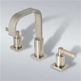 Dual Handle Stainless Steel Bathroom and Kitchen Sink Faucet