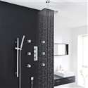 Fontana Edinburgh Ceiling Mount Thermostatic Rainfall Shower Set With 6 Body Massage Jets