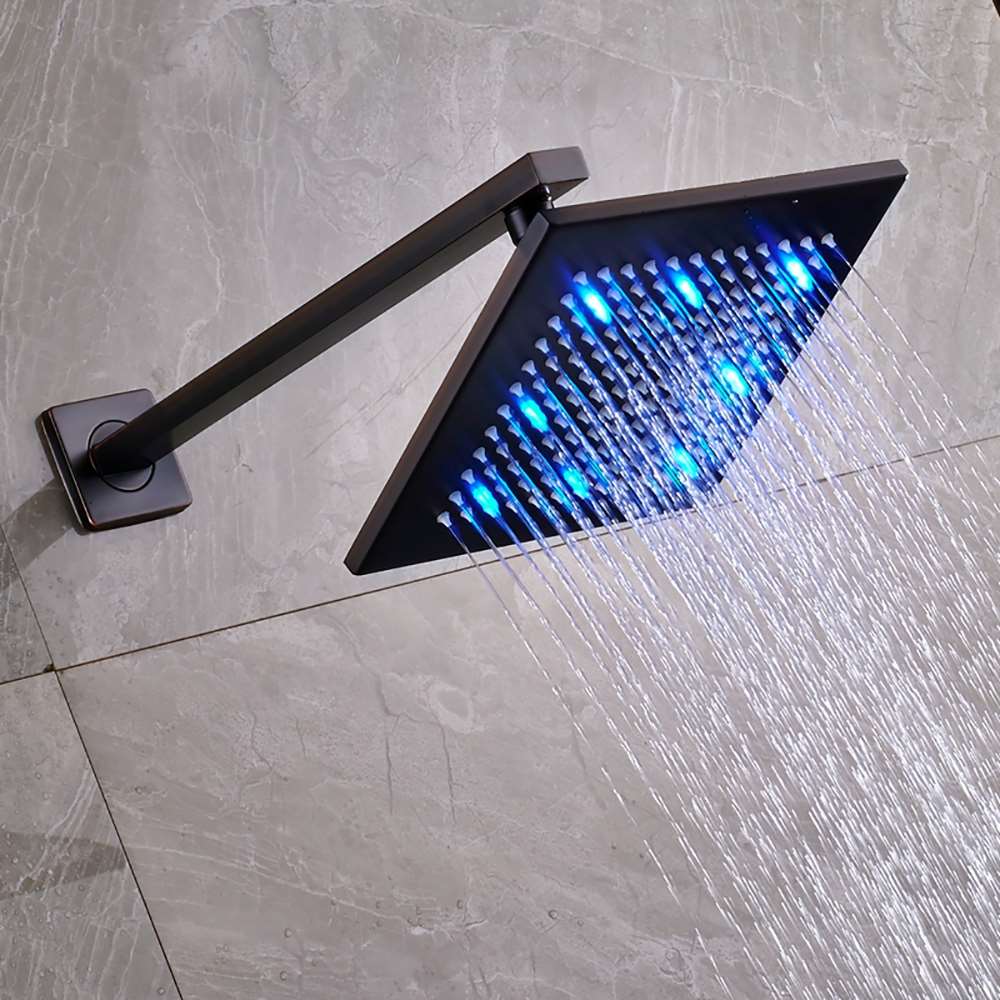 Featuring Oil Rubbed Bronze Sierra Multi Color Water Powered Led Shower  with Adjustable Body Jets and Mixer-Wall Mount Style