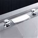 Deck Mount Chrome Waterfall Bathtub Faucet Set