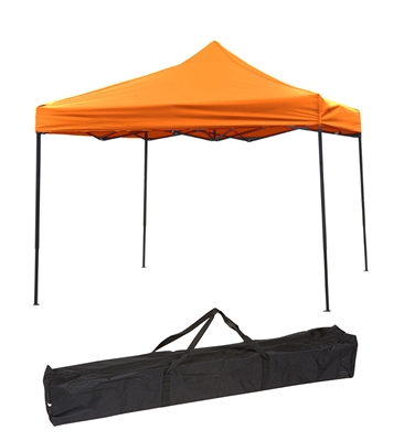 10ft by 10ft Collapsible Canopy Event Set Up Portable Lightweight Orange
