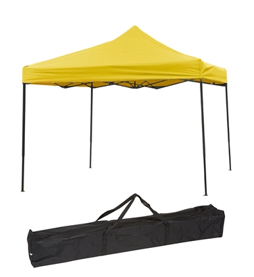 10ft by 10ft Collapsible Canopy Event Set Up Portable Lightweight Yellow Canopy Top