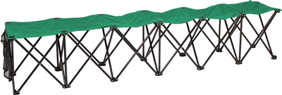 Portable 6 Seater Sports Bench Sits 6 People (Green)