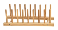 Plate Holder For 8 Plates Made From Natural Bamboo by Trademark Innovations