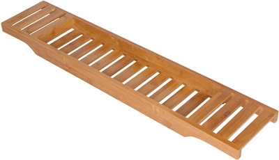 Bamboo Large 28.7" Long Slatted Bathtub Tray By Trademark Innovations