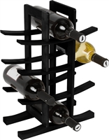 Wine Rack Holds 12 Bottles Made From Natural Bamboo By Trademark Innovations (Black)