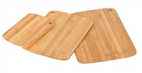 Set of 3 Bamboo Cutting Boards Cutlery Accessory by Trademark Innovations
