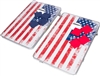 Trademark Innovations Portable Bean Bag Corn Hole Toss Set (American Flag, With Case)