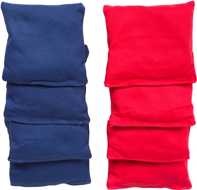 High Quality Bean Bags Set of 8 4 Red 4 Blue 1lb Bags with Stiched Duck Cloth