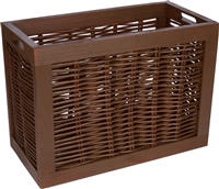 Rectangular Willow with Wood Frame Storage Basket by Trademark Innovations