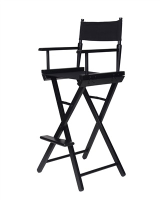 Director's Chair Counter Height Black Wood By Trademark Innovations