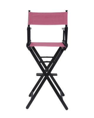 Director's Chair Counter Height Black Wood By Trademark Innovations (Pink)