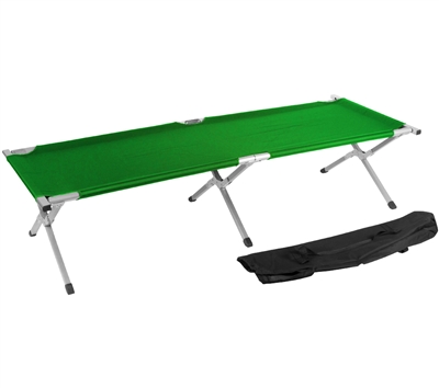 Trademark Innovations Portable Folding Camping Bed Cot Portable Bed 260 lbs Capacity Green
