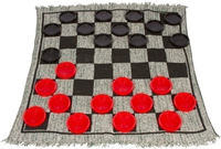 Giant Checker/Tic Tac Toe Reversible Game Rug by Trademark Innovations