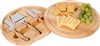 Bamboo Cheese Board Tools Set with Swivel Base By Trademark Innovations