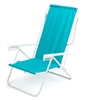 7-Position High Back Steel Tube Beach Chair by Trademark Innovations (Light Blue)