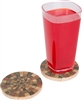 Set of 4, 4" Diameter Sandstone  Mosaic Tile Design Coasters by Trademark Innovations