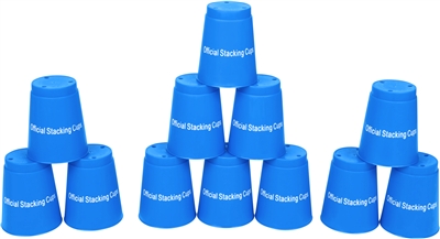Quick Stack Cups Set of 12 Sport Stacking Cups By Trademark Innovations (Blue)