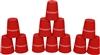 Quick Stack Cups Speed Training Sports Stacking Cups Set of 12 By Trademark Innovations (Red)