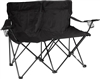 Loveseat Style Double Camp Chair with Steel Frame by Trademark Innovations (Black, 31.5"H)