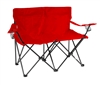 Loveseat Style Double Camp Chair with Steel Frame by Trademark Innovations (Red, 31.5"H)