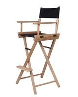 Director's Chair Counter Height Light Wood By Trademark Innovations (Black)