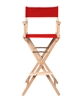 Director's Chair Counter Height Light Wood By Trademark Innovations (Red)