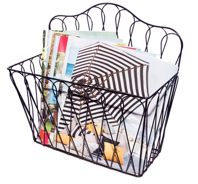 Decorative Wall Mounted Metal Magazine Storage Rack by Trademark Innovations