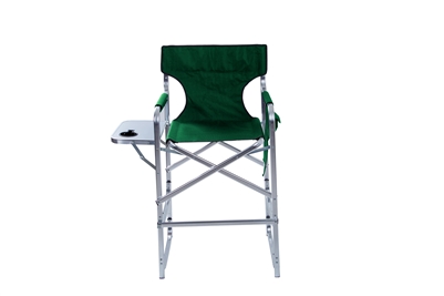 Aluminum Frame Tall Metal Director's Chair With Side Table by Trademark Innovations (Green)
