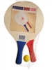 Paddle Ball Beach Ball Game Wooden Set of 2 Paddles (Blue Red) Ball